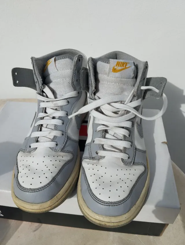 Nike Dunk High bianche e grigie - taglia 36.5