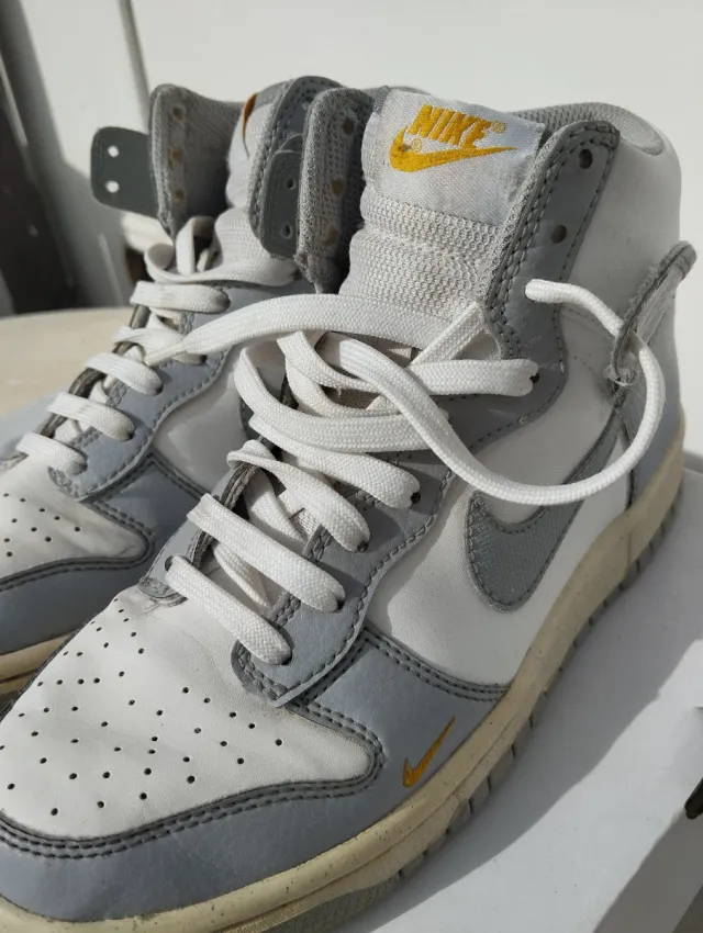 Nike Dunk High bianche e grigie - taglia 36.5