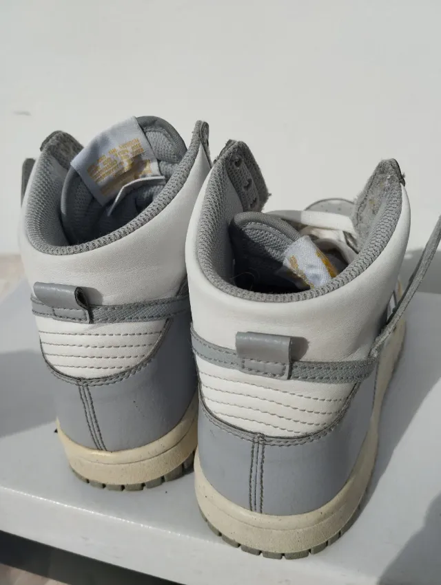 Nike Dunk High bianche e grigie - taglia 36.5