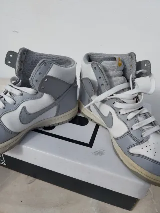 Nike Dunk High bianche e grigie - taglia 36.5