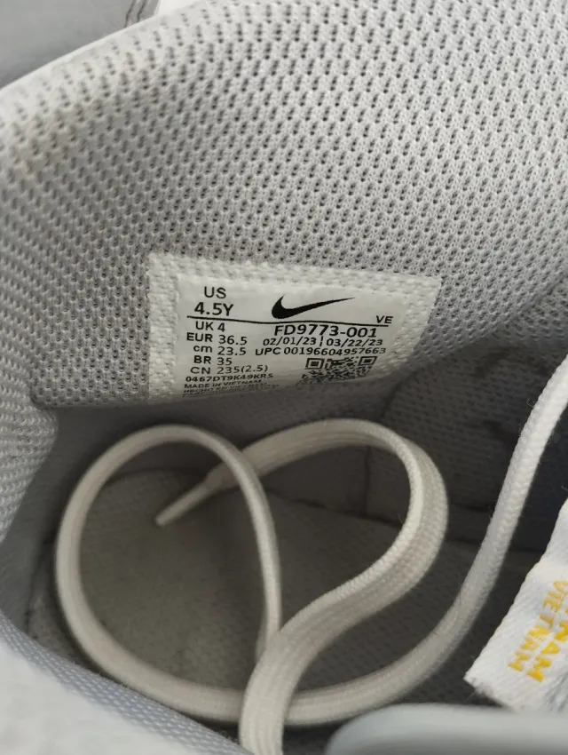 Nike Dunk High bianche e grigie - taglia 36.5