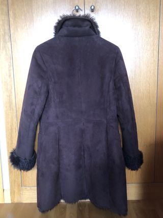 Abrigo marrón serraje y pelo