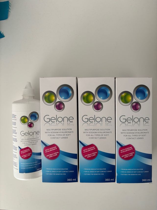Pack 4 Líquidos Lentillas Gelone 360ml