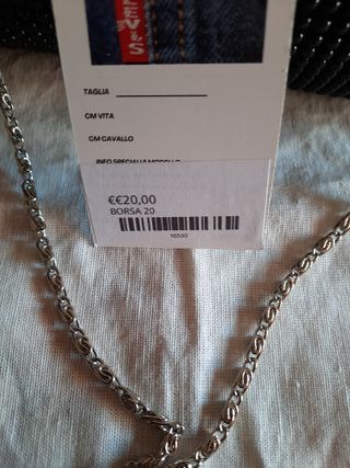 Borsetta vintage perla nera con catena