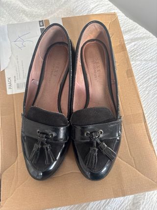 Mocasines Massimo Dutti Negros Mujer