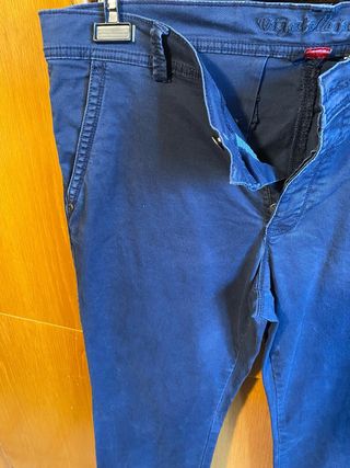 Pantaloni Uomo Cotone Blu Scuro Tg 52