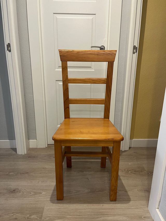 Set 4 Sillas Madera Marrón