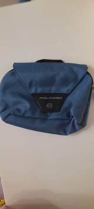 Piquadro Borsello da toilette blu e nero