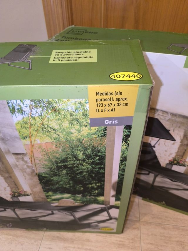 2 Tumbonas de Aluminio Livarno Nuevas