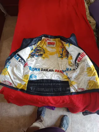 Traje de cuero para moto.