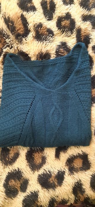 Jersey murciélago color verde azulado