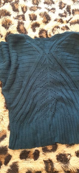 Jersey murciélago color verde azulado