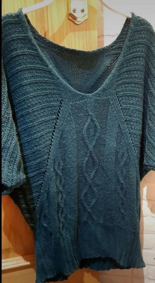 Jersey murciélago color verde azulado