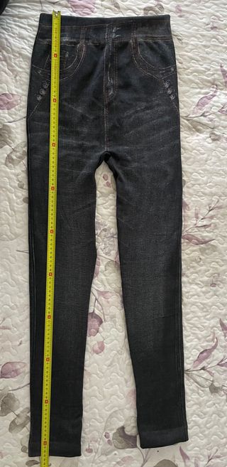 Leggings estampado vaquero con pelo interior T.U.