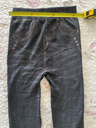 Leggings estampado vaquero con pelo interior T.U.