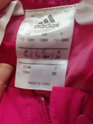 Chándal Adidas rosa 12-18 meses