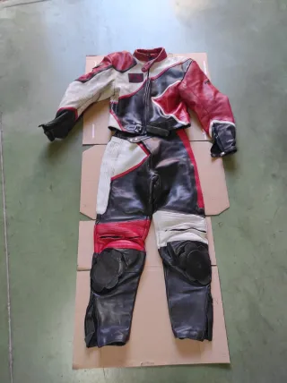 Traje de moto cuero completo