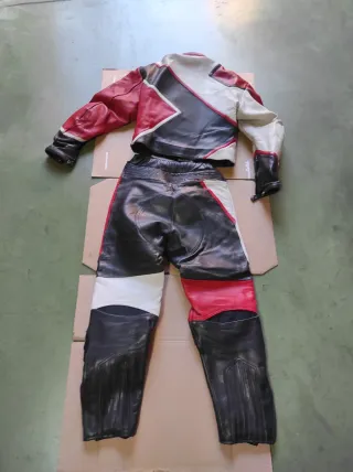 Traje de moto cuero completo