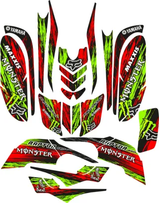 Kit Pegatinas Yamaha Raptor 660 Monster
