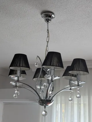 Lámpara araña moderna 6 brazos