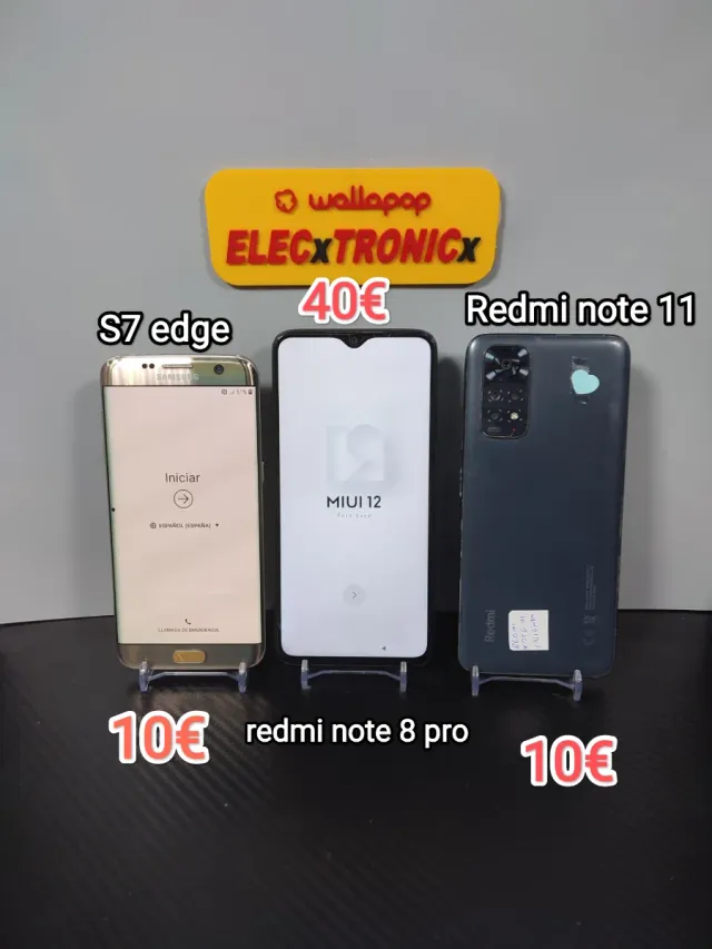 Samsung s7 edge, Redmi note 8 pro y Redmi note 11