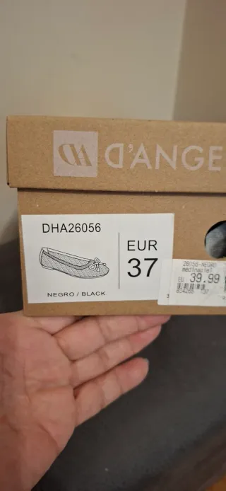 Bailarinas de mujer, color negro, talla 37