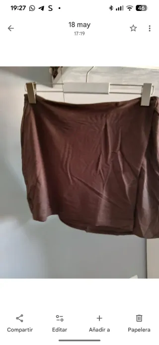 Minifalda Mango marrón chocolate nueva