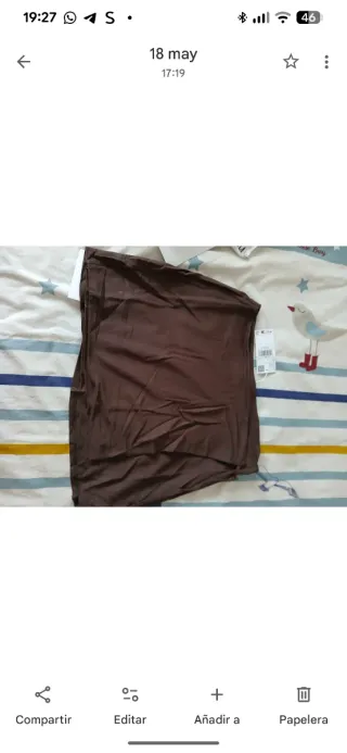 Minifalda Mango marrón chocolate nueva