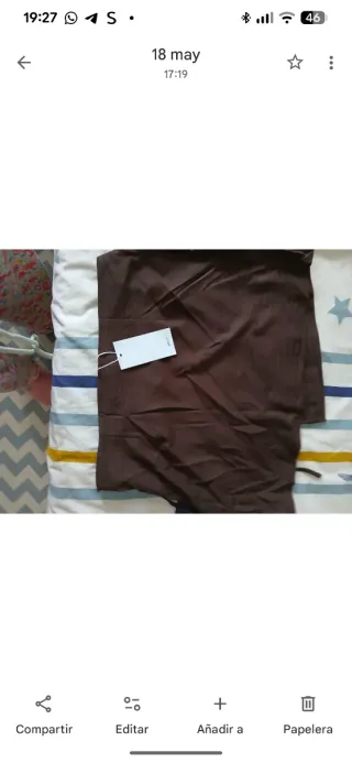 Minifalda Mango marrón chocolate nueva