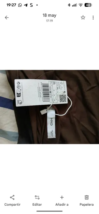 Minifalda Mango marrón chocolate nueva