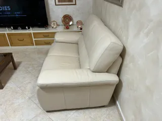 Set 2 divani 3 posti + 2 posti in pelle