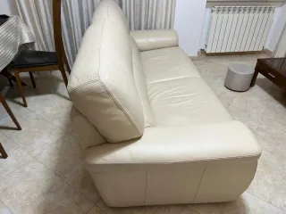 Set 2 divani 3 posti + 2 posti in pelle