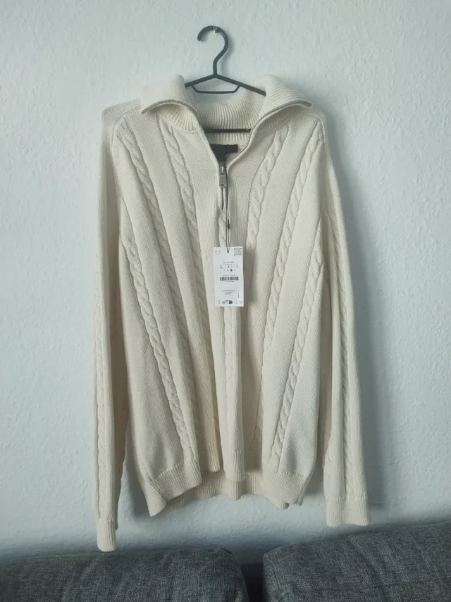 Jersey Zara Algodón Punto Ochos Talla L oversized
