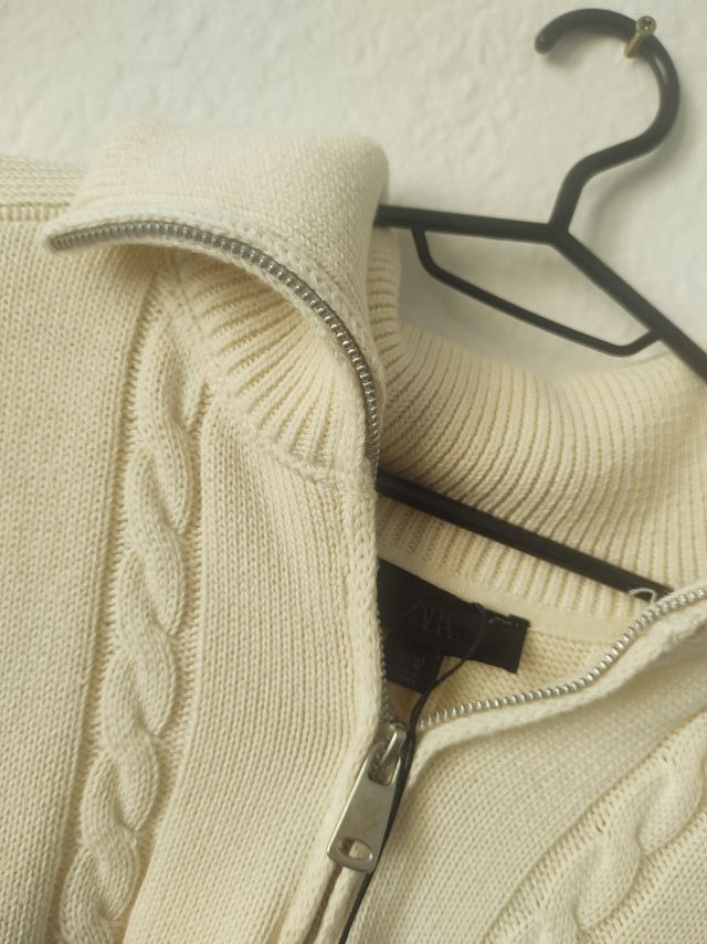 Jersey Zara Algodón Punto Ochos Talla L oversized