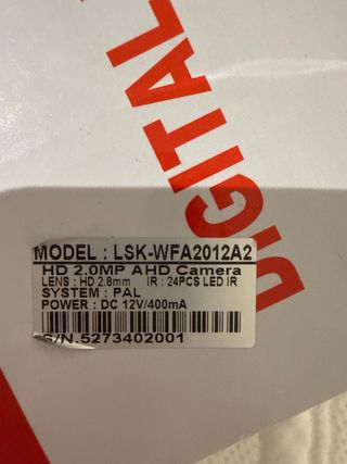 Cámara Vigilancia CCD Fix Len 3.6mm