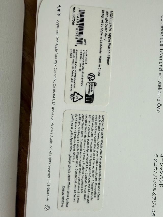 Correa Ocean Band Apple Watch Ultra Negra