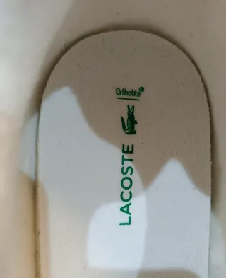 Zapatillas Lacoste Beige y Negras