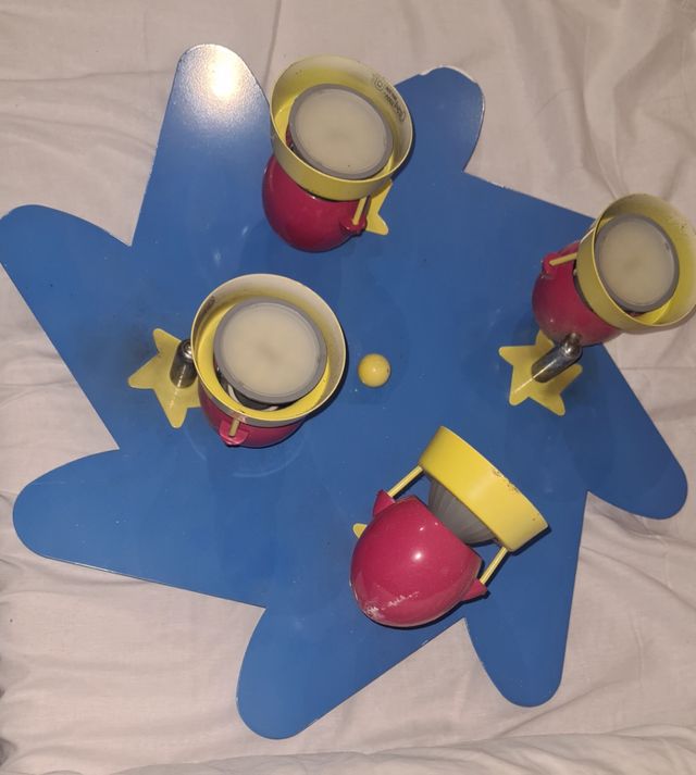 Plafón techo 4 focos LED posición dirigible