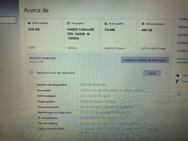 Portátil Acer Negro