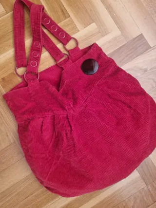 Bolso de pana rojo