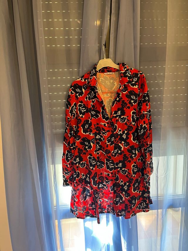 Vestido camisero estampado