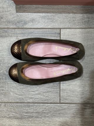 Bailarinas Pretty Ballerinas Marrón y Dorado