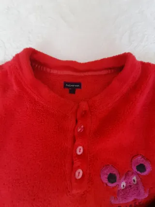 Pijama de Coralina con Estampado de Rana