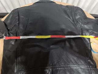 Chaqueta Cuero Hombre Cruzada Negra