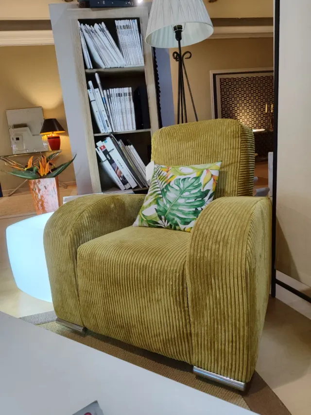 Sillón de pana verde NUEVO 