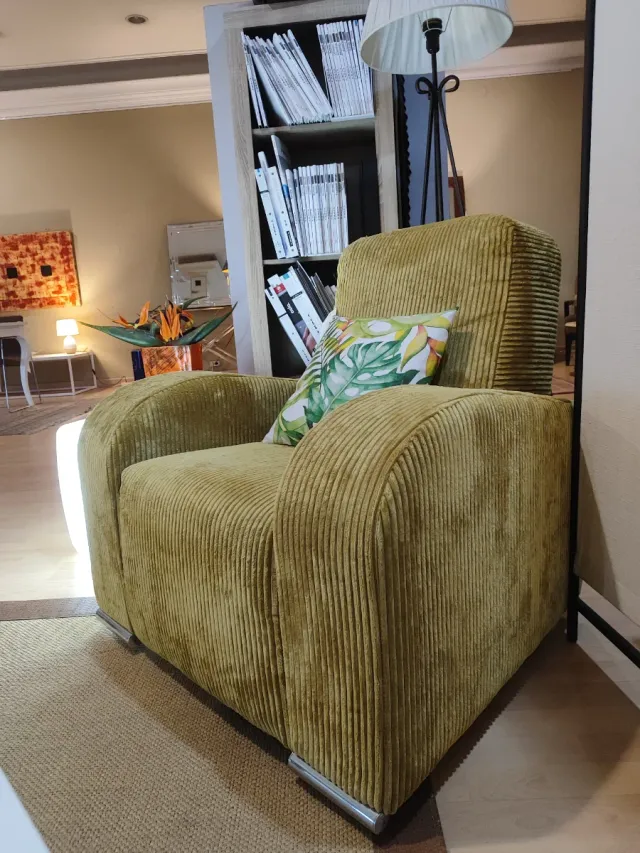 Sillón de pana verde NUEVO 