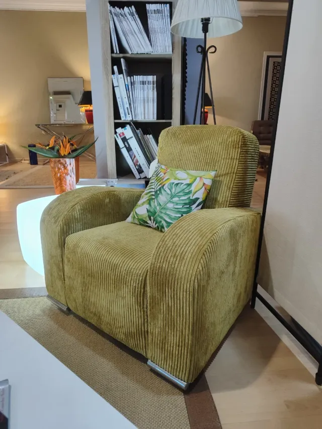 Sillón de pana verde NUEVO 