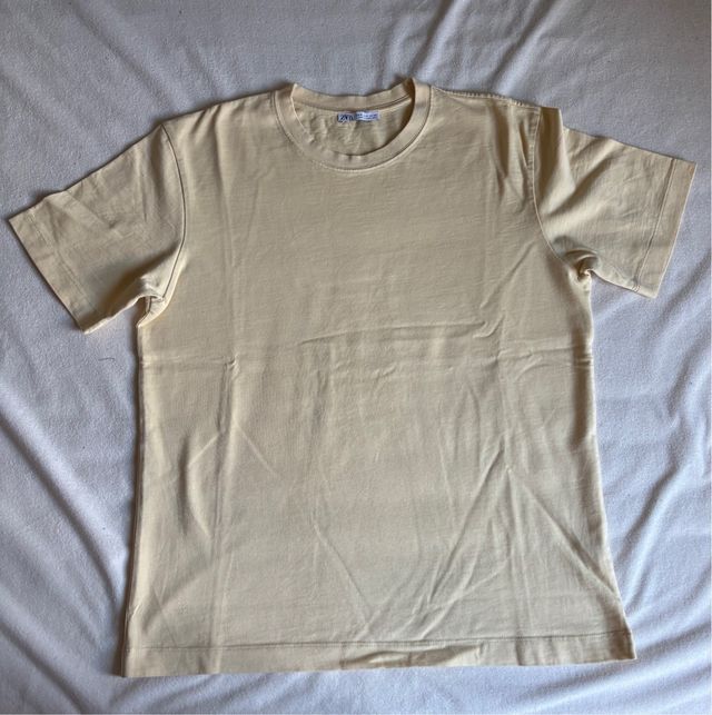 T-shirt Zara Uomo Gialla