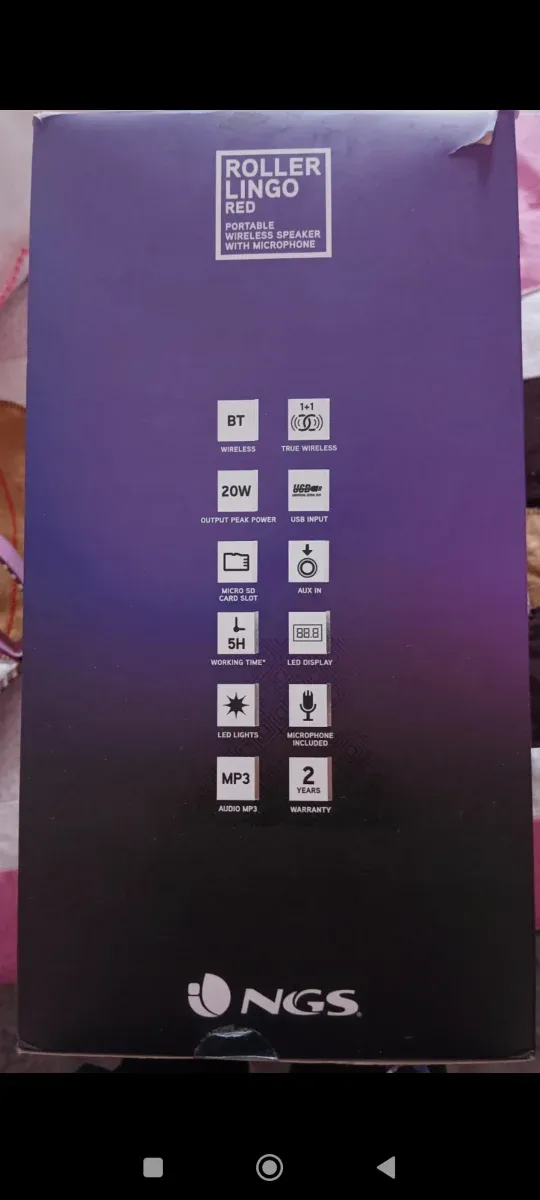 Altavoz NGS Roller Lingo 20W con Micrófono