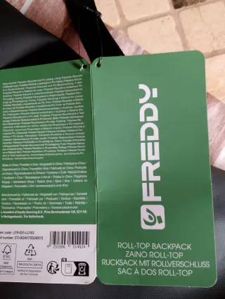 Zaino Freddy Roll Top Nero